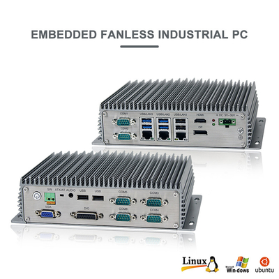 셀러론 J6412 산업적 작은 내장된 PC 2*RS232  4*RS232/422/485