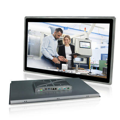 IOT 팬리스 임베디드 터치 PC 24&quot; I3 8145U Windows 10 RS232 VGA PCAP