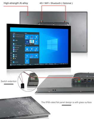 선택적인 4G 5G 와이파이와 I7-8565U CPU 산업적 터치 패널 PC 24 인치 컴퓨터
