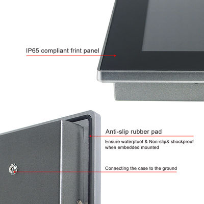 앞 IP65 내장된 패널 PC 24 인치 고정 헤드 디스크는 방수 터치 스크린 컴퓨터를 이끌었습니다