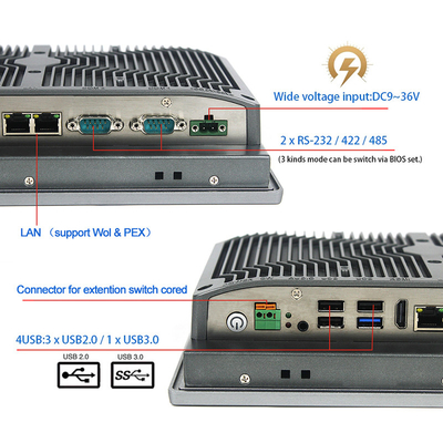 산업적 내장된 터치 패널 PC 10 인치 IP65 등급 TPM2.0 8번째 일반정보는 I5를 공동을 만듭니다