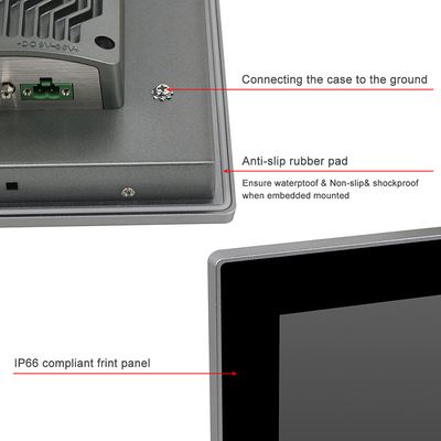 13.3&quot; LCD 인텔 J6412 산업용 HMI 패널 장착 터치스크린 PC(RS485 2개 포함)