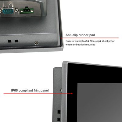 벽 산 산업 터치스크린 PC J6412 3*LAN 끼워넣어진 AIO 정면 IP65