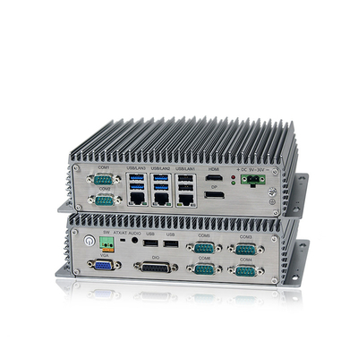 3*LAN 8*USB 6*COM과 내장된 인더스트리얼 팬없이 작은 PC J6412 J1900 I3 I5