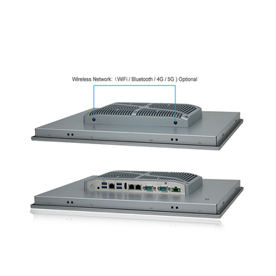 RS485 RS232 J6412 올인원 산업적 PC는 전기 용량 터치를 끼워 넣었습니다