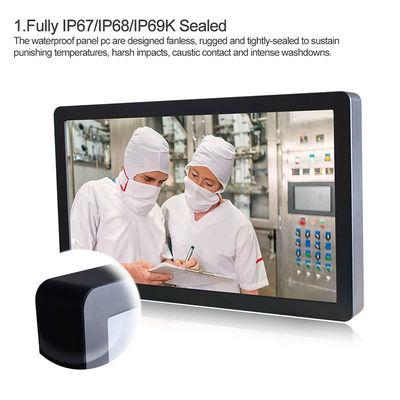 데스크 Ip65 방수 터치 스크린 컴퓨터, GPIO 리눅스 패널 Pc