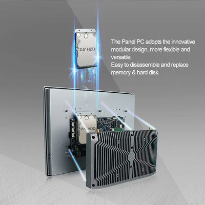 Hmi는 GPIO와 산업적 스테인레스 스틸 패널 PC를 끼워 넣었습니다