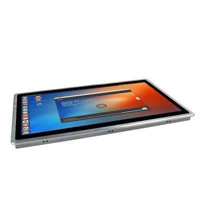 IOT 팬리스 임베디드 터치 PC 24&quot; I3 8145U Windows 10 RS232 VGA PCAP