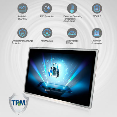 VESA 1.6GHz 산업용 터치 스크린 PC 10 포인트 TPM2.0 정전 용량