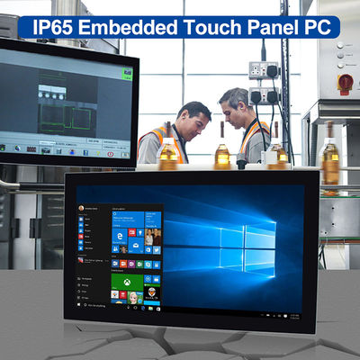 내장된 21.5 &quot; 터치 스크린 이중화 랜 Pc TPM 2.0 데스크톱 벽은 팬없이 증가했습니다