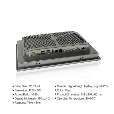 울퉁불퉁한 12 &quot; Ip67 1280 * 800 패널 마운트 터치 스크린 모니터 대형 화면