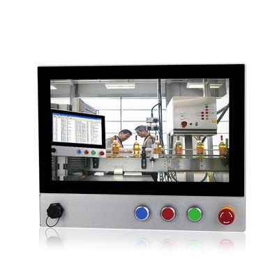 IP65 15.6 &quot; 고정 헤드 디스크는 패널 마운트 터치 스크린 Pc 비상 정지를 이끌었습니다