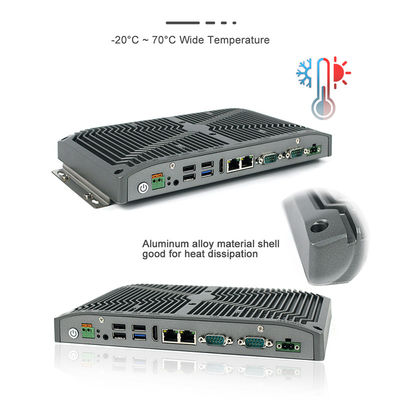 RS232 RS422 RS485 키오스크 지불을 위한 견고한 미니 PC 15W 인텔 셀러론