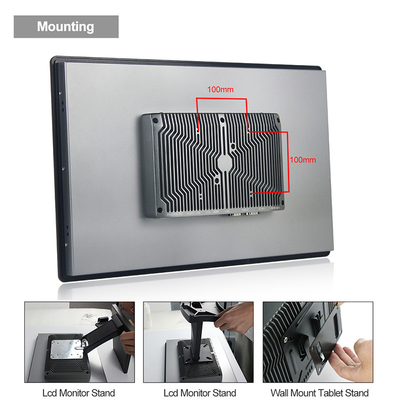 팬없이 RS232 RS422 RS485로 8번째 일반정보 방수 터치 스크린 PC 산업적 I7 I5 I3